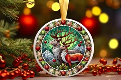 Round Christmas Ornament Sublimation|Clipart Product Image 2