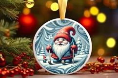 Round Christmas Ornament Sublimation|Clipart Product Image 1
