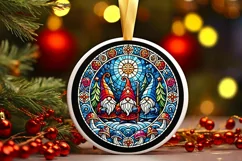 Round Christmas Ornament Sublimation|Clipart Product Image 2