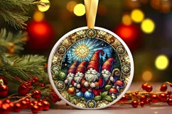 Round Christmas Ornament Sublimation|Clipart Product Image 2