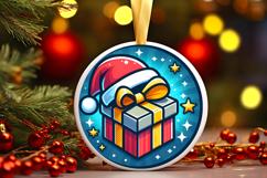 Round Christmass Ornament PNG Product Image 1