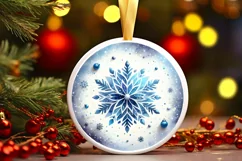 Round Christmas Ornament Sublimation|Clipart Product Image 1
