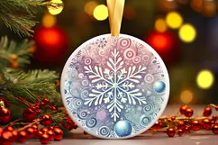 Round Christmass Ornament PNG Product Image 1