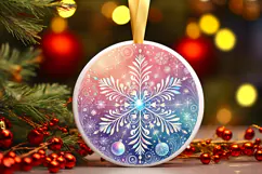Round Christmass Ornament PNG Product Image 1