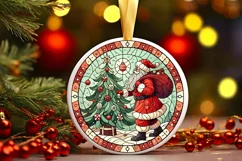 Round Christmas Ornament Sublimation|Clipart Product Image 2