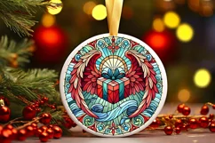 Round Christmas Ornament Sublimation|Clipart Product Image 2