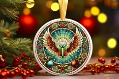 Round Christmas Ornament Sublimation|Clipart Product Image 2