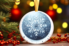 Round Christmass Ornament PNG Product Image 1