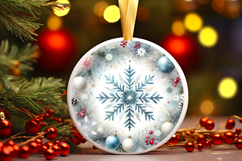 Round Christmass Ornament PNG Product Image 1
