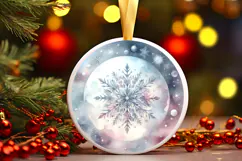 Round Christmass Ornament PNG Product Image 1