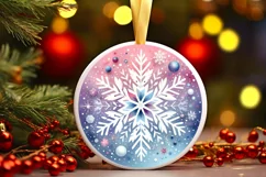 Round Christmas Ornament Sublimation|Clipart Product Image 1