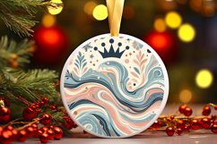 Round Christmas Ornament Sublimation|Clipart Product Image 1