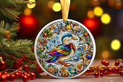 Round Christmass Ornament PNG Product Image 1