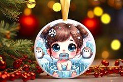 Round Christmas Ornament Sublimation|Clipart Product Image 2