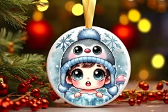 Round Christmas Ornament Sublimation|Clipart Product Image 2