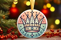 Round Christmas Ornament Sublimation|Clipart Product Image 1