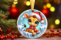 Round Christmas Ornament Sublimation|Clipart Product Image 1