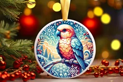 Round Christmas Ornament Sublimation|Clipart Product Image 1