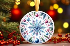Round Christmas Ornament Sublimation|Clipart Product Image 1