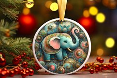 Round Christmas Ornament Sublimation|Clipart Product Image 1