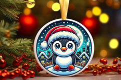 Round Christmass Ornament PNG Product Image 1