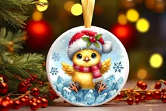 Round Christmas Ornament Sublimation|Clipart Product Image 2