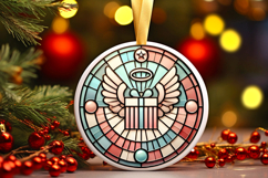 Round Christmass Ornament PNG Product Image 1