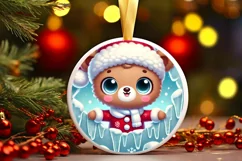 Round Christmas Ornament Sublimation|Clipart Product Image 2