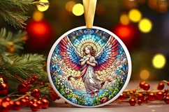 Round Christmas Ornament Sublimation|Clipart Product Image 2
