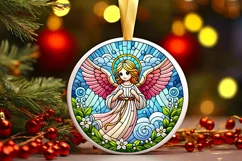Round Christmas Ornament Sublimation|Clipart Product Image 2