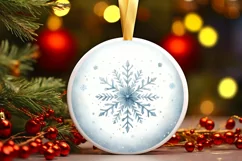 Round Christmas Ornament Sublimation|Clipart Product Image 1
