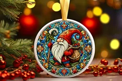 Round Christmas Ornament Sublimation|Clipart Product Image 2