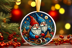Round Christmass Ornament PNG Product Image 1