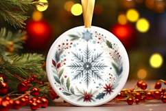 Round Christmass Ornament PNG Product Image 1