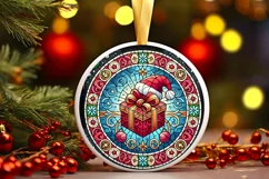 Round Christmas Ornament Sublimation|Clipart Product Image 2