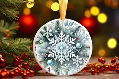 Round Christmas Ornament Sublimation|Clipart Product Image 1