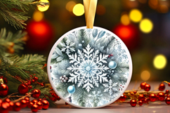 Round Christmass Ornament PNG Product Image 1