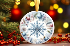Round Christmass Ornament PNG Product Image 1