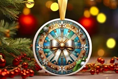 Round Christmas Ornament Sublimation|Clipart Product Image 2