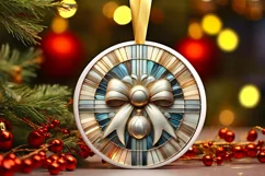 Round Christmas Ornament Sublimation|Clipart Product Image 2