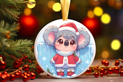 Round Christmass Ornament PNG Product Image 1