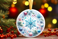 Round Christmass Ornament PNG Product Image 1