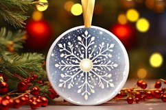 Round Christmas Ornament Sublimation|Clipart Product Image 1