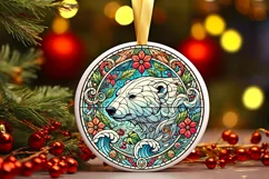 Round Christmas Ornament Sublimation|Clipart Product Image 2