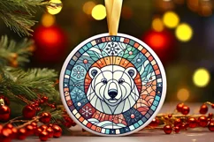 Round Christmas Ornament Sublimation|Clipart Product Image 2