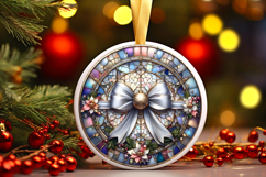 Round Christmass Ornament PNG Product Image 1