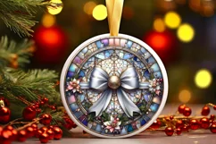 Round Christmas Ornament Sublimation|Clipart Product Image 1
