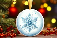 Round Christmas Ornament Sublimation|Clipart Product Image 1