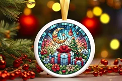 Round Christmas Ornament Sublimation|Clipart Product Image 2
