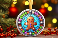 Round Christmass Ornament PNG Product Image 1